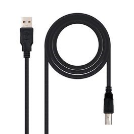NANO CABLE Cable USB 2.0 A/M - B/M 1m Negro Impresora