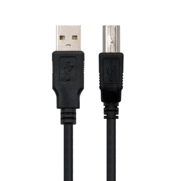 Nanocable Cable USB 2.0 para Impresora A/M a B/M 1m Negro Nanocable Cable USB 2.0 para Impresora A/M a B/M 1m Negro