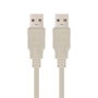 Nanocable Cable USB 2.0 Macho a Macho, 2 m, Beige