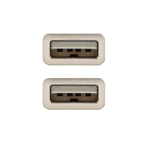 Nanocable Cable USB 2.0 Macho a Macho, 2 m, Beige Nanocable Cable USB 2.0 Macho a Macho, 2 m, Beige