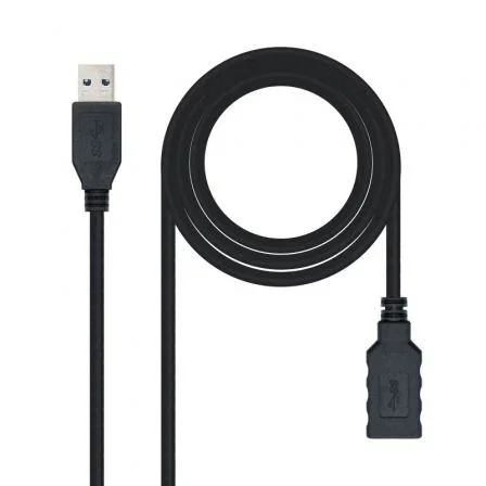 Nanocable Cable Alargador USB 3.0 Macho a Hembra 3m Negro Referencia 10.01.0903-BK