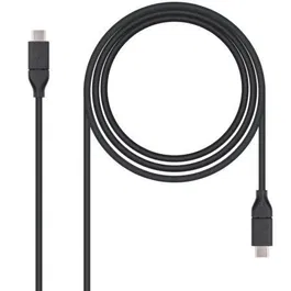 Nano Cable 10.01.4101 Cable USB 3.1 Gen2 Tipo-C Macho - USB Tipo-C Macho, 10Gbps, 1m, Negro