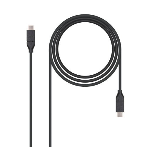 Nanocable USB 3.1 Gen 2 USB-C a USB-C 1m Negro Nanocable USB 3.1 Gen 2 USB-C a USB-C 1m Negro