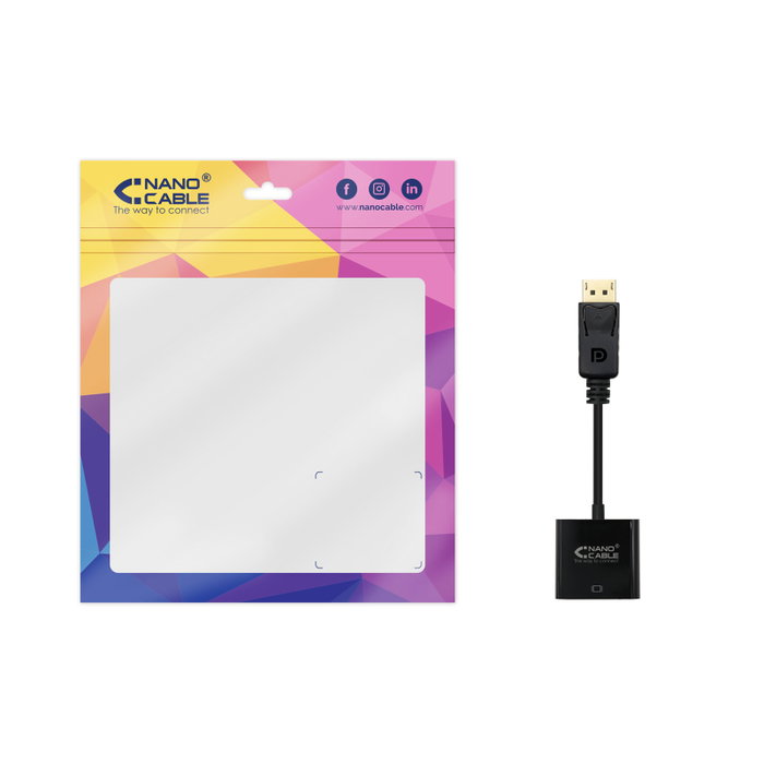 Nanocable Conversor DisplayPort a SVGA, Negro, 15 cm Nanocable Conversor DisplayPort a SVGA, Negro, 15 cm