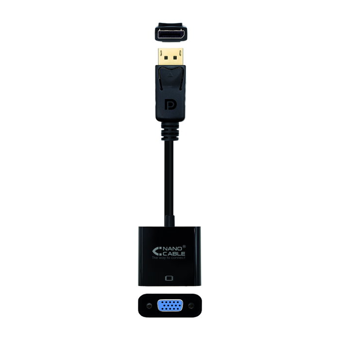Nanocable Conversor DisplayPort a SVGA, Negro, 15 cm Nanocable Conversor DisplayPort a SVGA, Negro, 15 cm