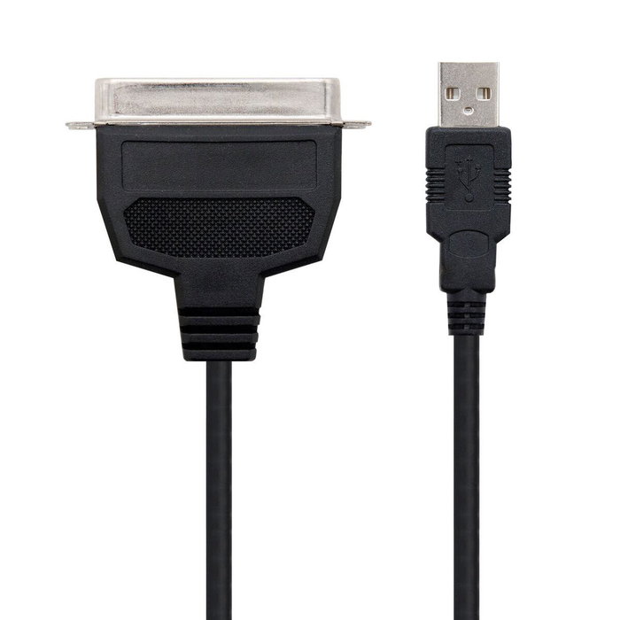 Nanocable 10.03.0001 Conversor USB a Paralelo Impresora USB-A Macho a CN36 IEEE1284 Macho 1.5m Negro Compatible Windows Mac