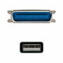 Nanocable 10.03.0001 Conversor USB a Paralelo Impresora USB-A Macho a CN36 IEEE1284 Macho 1.5m Negro Compatible Windows Mac