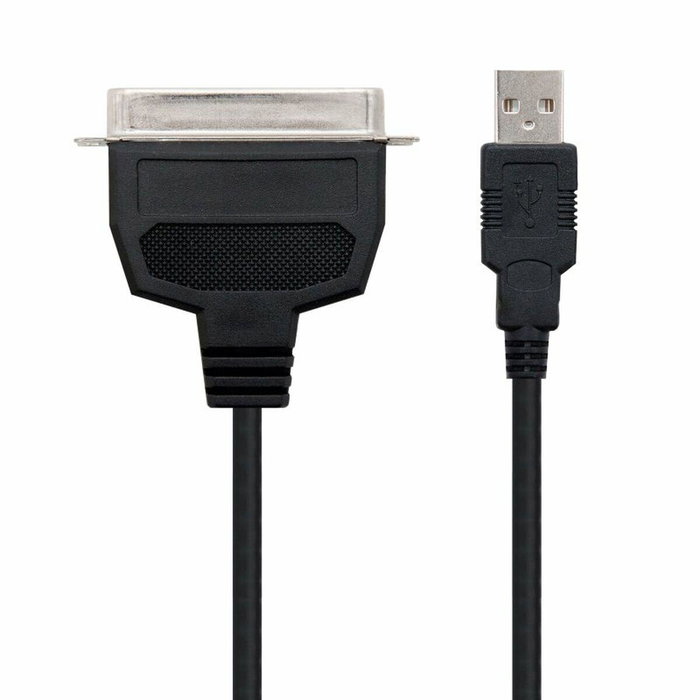 Nanocable 10.03.0001 Conversor USB a Paralelo Impresora USB-A Macho a CN36 IEEE1284 Macho 1.5m Negro Compatible Windows Mac