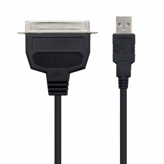 Nanocable 10.03.0001 Conversor USB a Paralelo Impresora USB-A Macho a CN36 IEEE1284 Macho 1.5m Negro Compatible Windows Mac