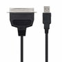 Nanocable 10.03.0001 Conversor USB a Paralelo Impresora USB-A Macho a CN36 IEEE1284 Macho 1.5m Negro Compatible Windows Mac