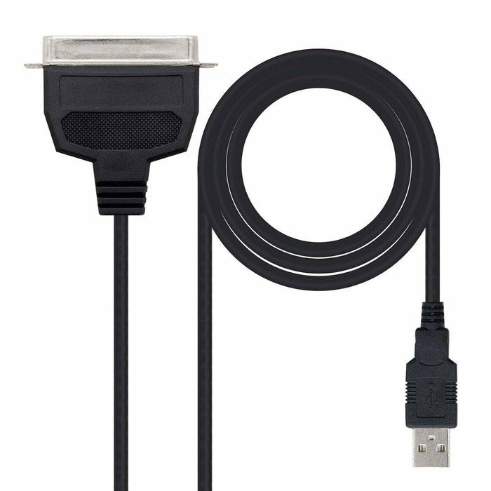 Nanocable 10.03.0001 Conversor USB a Paralelo Impresora USB-A Macho a CN36 IEEE1284 Macho 1.5m Negro Compatible Windows Mac