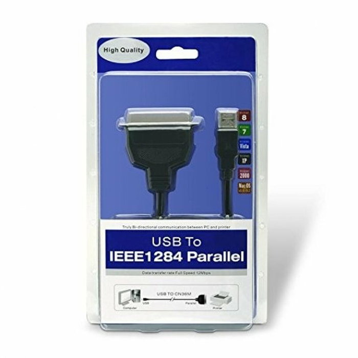 Nano Cable Conversor USB a Paralelo 1.5m Negro