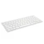 Ewent EW3161 Teclado Bluetooth Mecánico Completo (100%) Español QWERTY Plata Blanco para Windows, Mac, Android, iOS