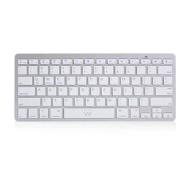 Ewent EW3161 Teclado Bluetooth Mecánico Completo (100%) Español QWERTY Plata Blanco para Windows, Mac, Android, iOS