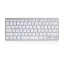 Ewent EW3161 Teclado Bluetooth Mecánico Completo (100%) Español QWERTY Plata Blanco para Windows, Mac, Android, iOS