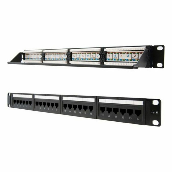 Nanocable Patch Panel 24 Puertos RJ45 Cat.6 UTP 19 Pulgadas 1U