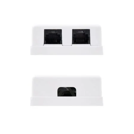 Nanocable Roseta de Superficie RJ45 Cat6 UTP 2 Tomas Blanco, Cable de Red Ethernet