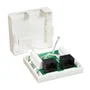 Nanocable Toma de superficie RJ45 2 puertos Cat.6 UTP Blanco, 65 x 25 x 55 mm, certificación RoHS