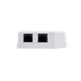 Nanocable Roseta de Superficie RJ45 Cat.6 UTP 2 Tomas Blanco