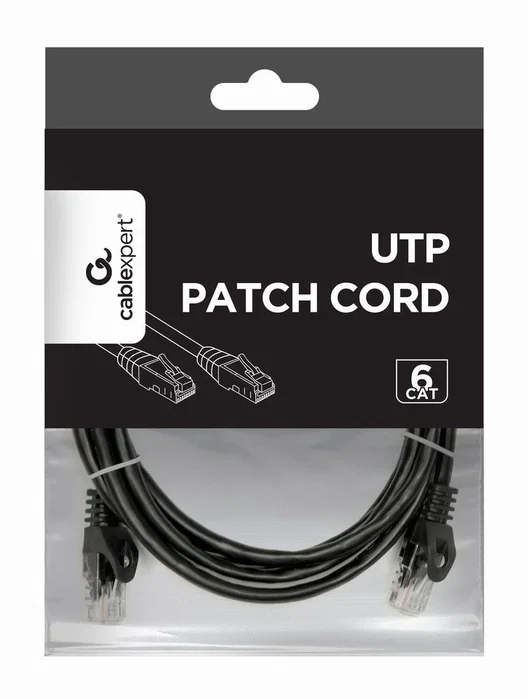 GEMBIRD Cable de red Cat6 U/UTP Negro 2m PP6U-2M/BK