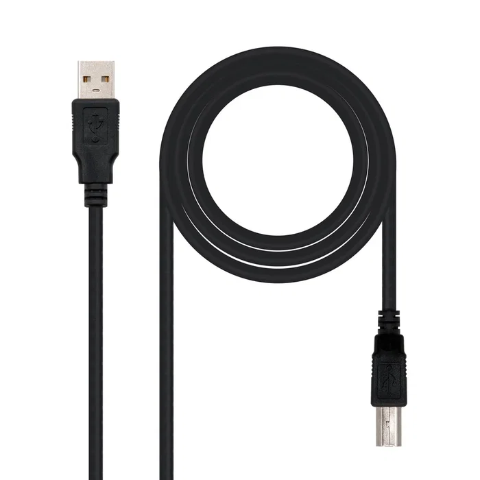 Nanocable 10.01.0105-BK Cable USB 2.0 para Impresora, USB A Macho a USB B Macho, 4.5 Metros, Negro