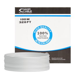 NANOCABLE CABLE RED RJ45 CAT.5E UTP RIGIDO AWG24, 100 M, 100 m, Cat5e, U/UTP (UTP), Gris