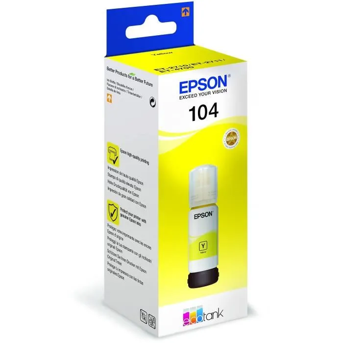 Epson Tinta 104 Amarillo EcoTank C13T00P440 Epson Tinta 104 Amarillo EcoTank C13T00P440