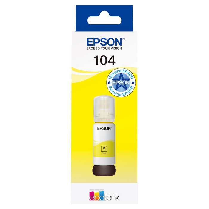 Epson Tinta 104 Amarillo EcoTank C13T00P440 Epson Tinta 104 Amarillo EcoTank C13T00P440