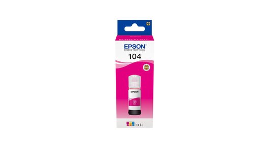 Epson Botella de Tinta EcoTank 104 Magenta 65 ml C13T00P340 Epson Botella de Tinta EcoTank 104 Magenta 65 ml C13T00P340