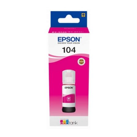 Epson Botella de Tinta EcoTank 104 Magenta 65 ml C13T00P340 Epson Botella de Tinta EcoTank 104 Magenta 65 ml C13T00P340