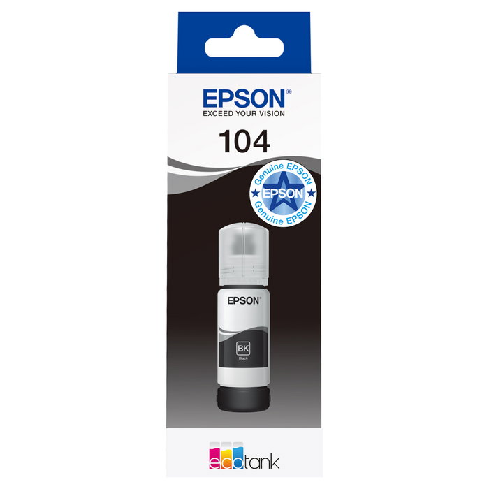 Epson Botella de Tinta EcoTank 104 Negro Epson Botella de Tinta EcoTank 104 Negro