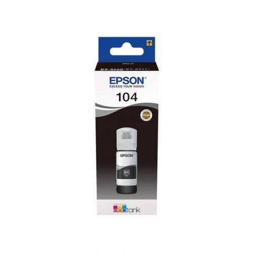 Epson Tinta Negra EcoTank Botella Nº 104 para Impresoras ET-2710, ET-2711, ET-2726, ET-2815 (70ml)