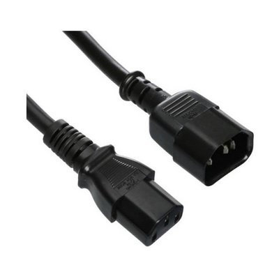 Nanocable Cable de Alimentación C13 Hembra a C14 Macho, 1,5 m, Negro