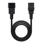 Nanocable Cable de Alimentación C13 Hembra a C14 Macho, 1,5 m, Negro