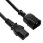Nanocable Cable de Alimentación C13 Hembra a C14 Macho, 1,5 m, Negro