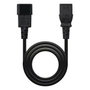 Nanocable Cable de Alimentación C13 Hembra a C14 Macho, 1,5 m, Negro