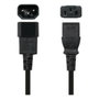 Nanocable Cable de Alimentación C13 Hembra a C14 Macho, 1,5 m, Negro