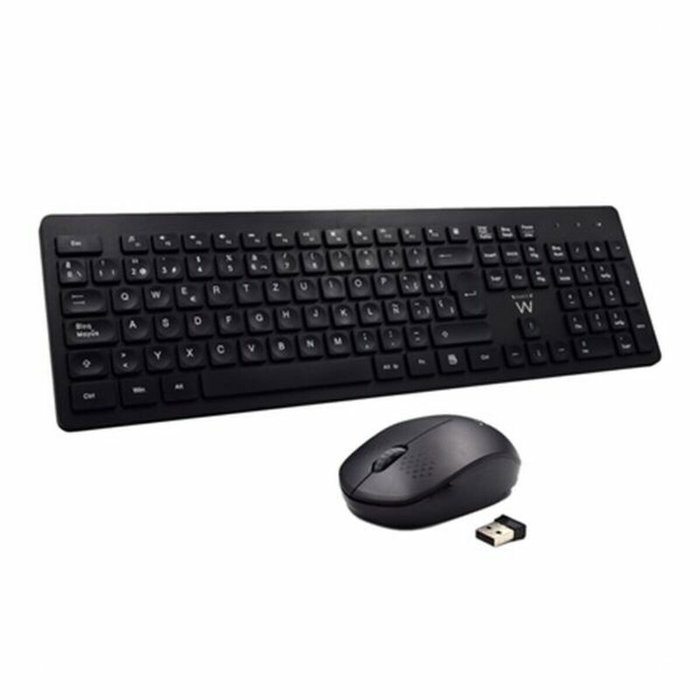 Ewent EW3256 Kit de Teclado y Ratón Inalámbrico QWERTY Español Negro