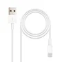 NANO CABLE Cable USB2.0 A/M - Lightning iPhone 2.0M Blanco