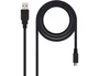 NANO CABLE Cable USB 2.0 Tipo A a Micro USB B, 0,8 m, Negro