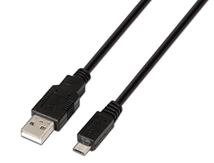 NANO CABLE Cable USB 2.0 Tipo A a Micro USB B, 0,8 m, Negro