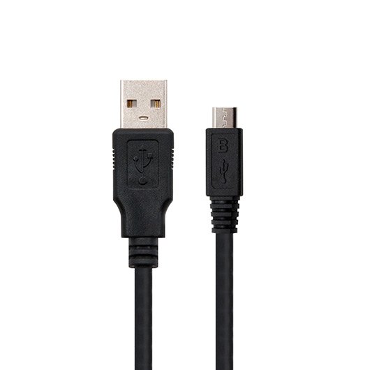 NANO CABLE Cable USB 2.0 Tipo A a Micro USB B, 0,8 m, Negro