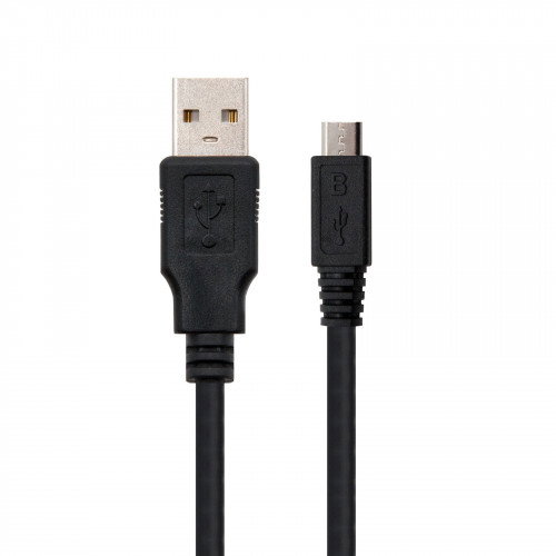 NANO CABLE Cable USB 2.0 Tipo A a Micro USB B, 0,8 m, Negro