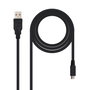 NANO CABLE Cable USB 2.0 Tipo A a Micro USB B, 0,8 m, Negro