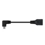 Nanocable Cable Micro USB 2.0 OTG Acodado Macho a USB-A Hembra 15 cm
