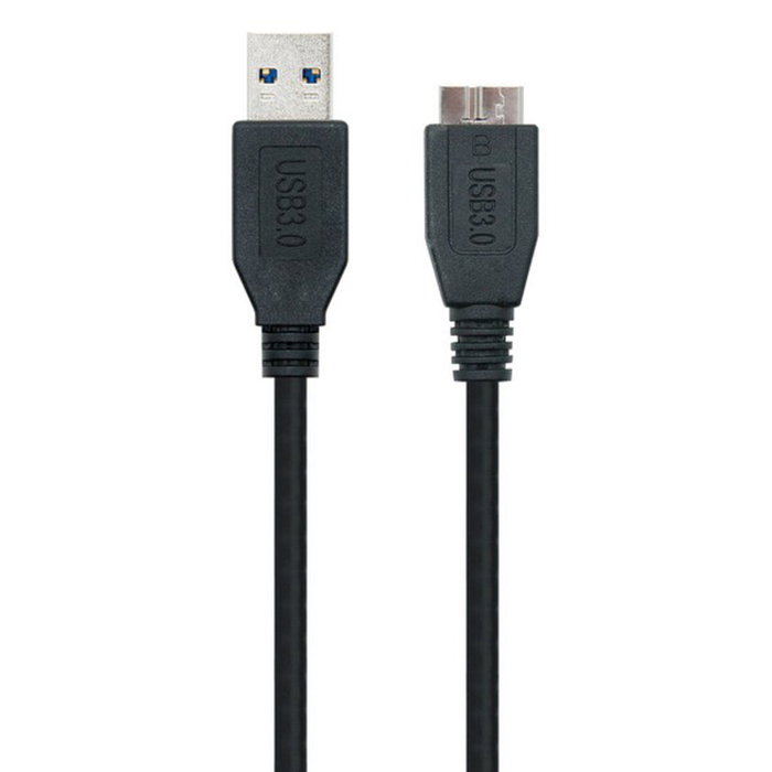 Nanocable Cable USB 3.0 de Tipo A a Micro USB B, 1 m, Negro