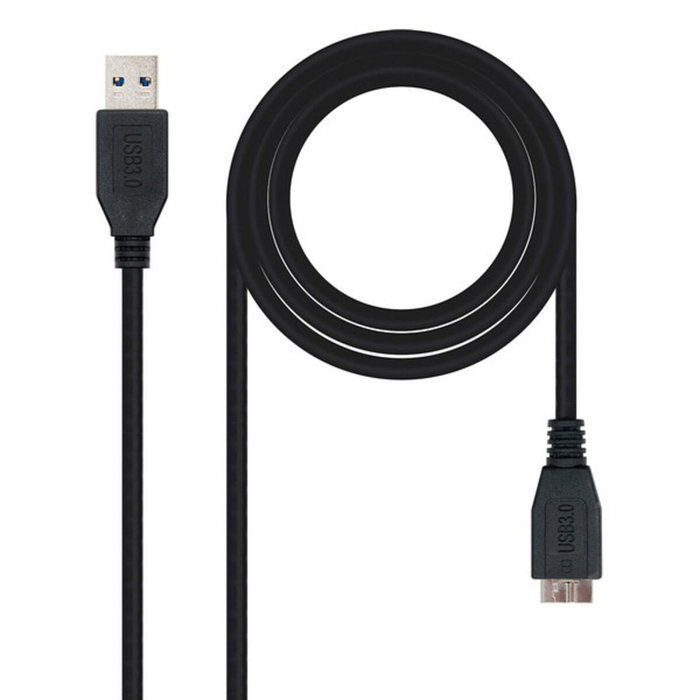 Nanocable Cable USB 3.0 de Tipo A a Micro USB B, 1 m, Negro