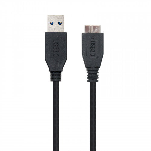 Nanocable Cable USB 3.0 de Tipo A a Micro USB B, 1 m, Negro
