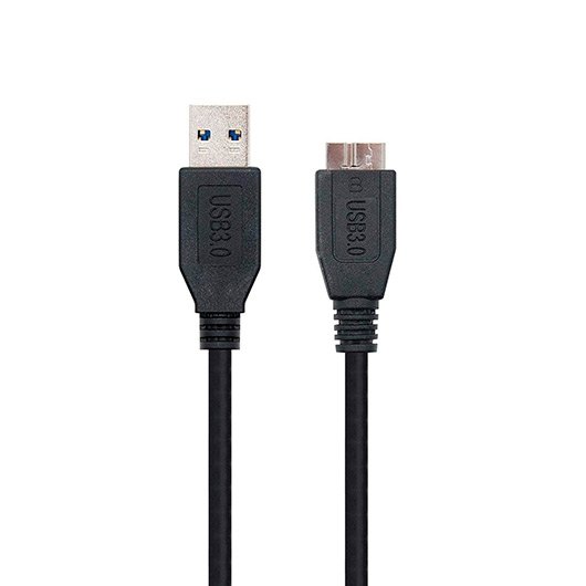 Nanocable Cable USB 3.0 de Tipo A a Micro USB B, 1 m, Negro