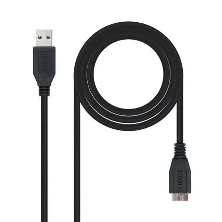 Nano Cable Cable USB 3.0 10.01.1101-BK - Macho a MicroUSB Macho - 1 Metro - Negro - Transferencia 5Gbps